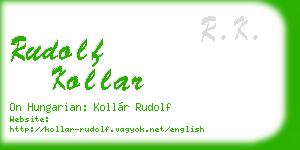 rudolf kollar business card